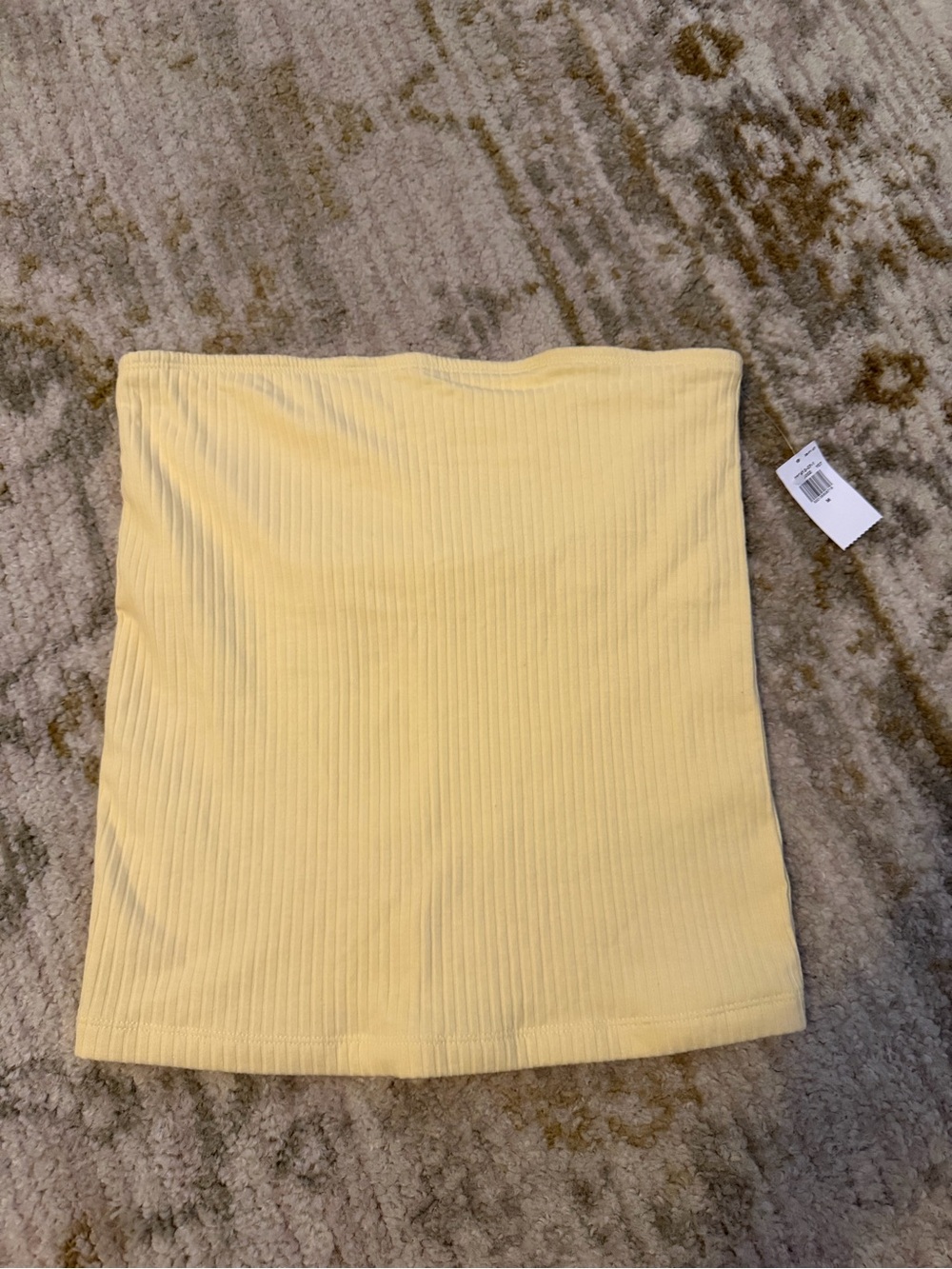 NWT Butter Yellow Ribbed Tube Top Old Navy Size Medium